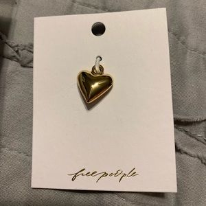NWT Free People Heart Hoop Earring Charm